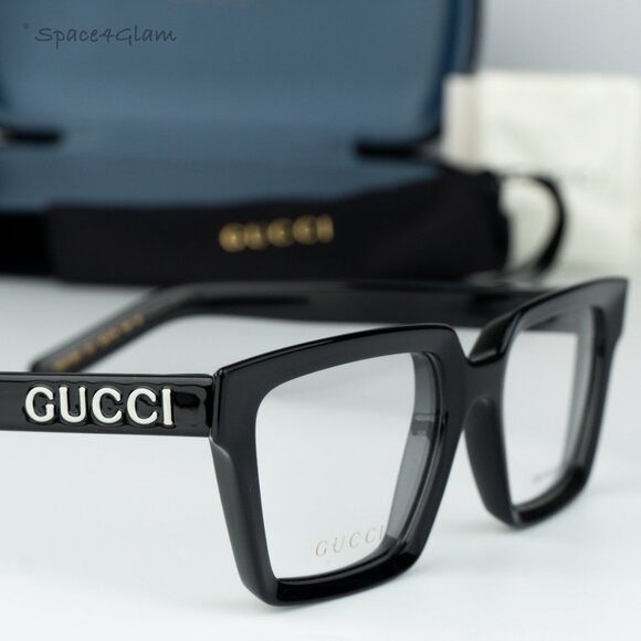 BRAND NEW Gucci GG1725O 001 Black Unisex Square Eyeglasses GG 1725O - Picture 4 of 7